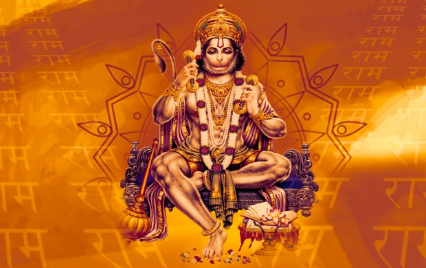 Hindu God Hanuman Illustration Stock Image - Image of divine, indian:  145552279